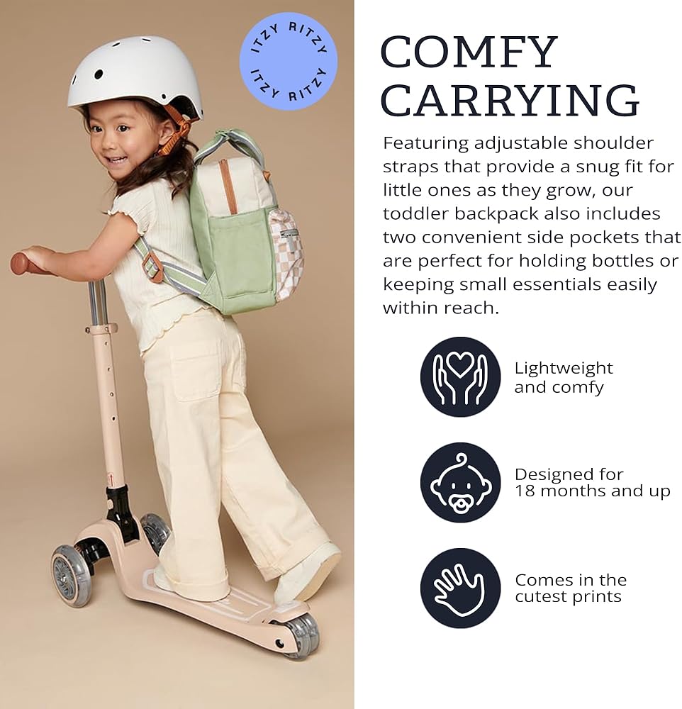 Amazon.com: Itzy Ritzy Toddler Backpack - Daycare Bag - Features