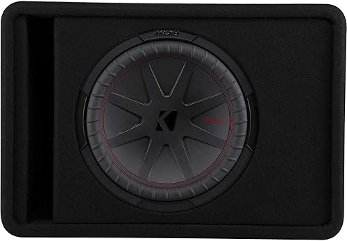 KICKER 48VCWR122 CompR Subwoofer individual de 12" en caja ventilada, 2 ohmios