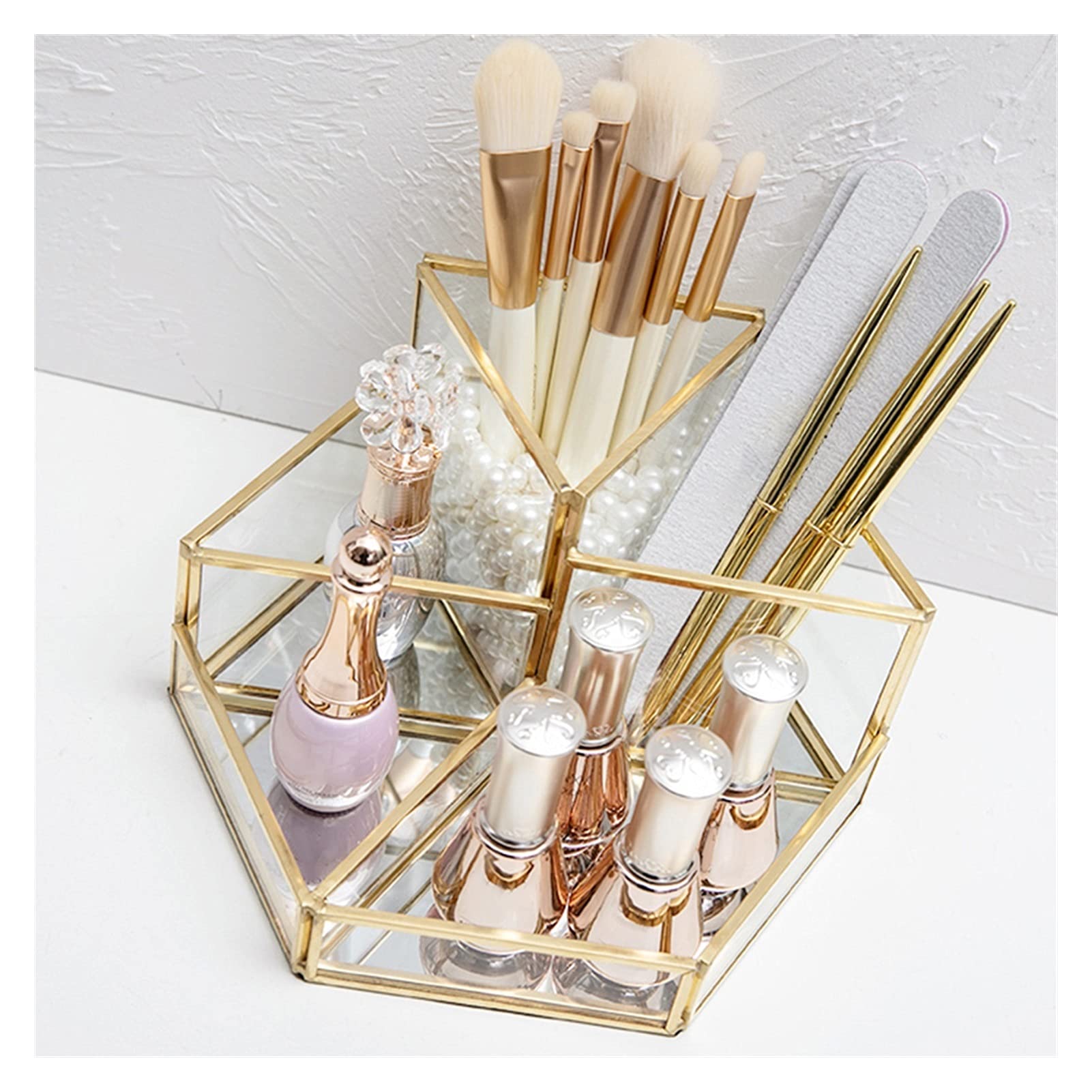 Scatola di stoccaggio cosmetici Scatola di stoccaggio for trucco cosmetico Scatola di immagazzinaggio Trucco Organizzatore for unghie smalto for il titolare del titolare del titolare del trucco degli