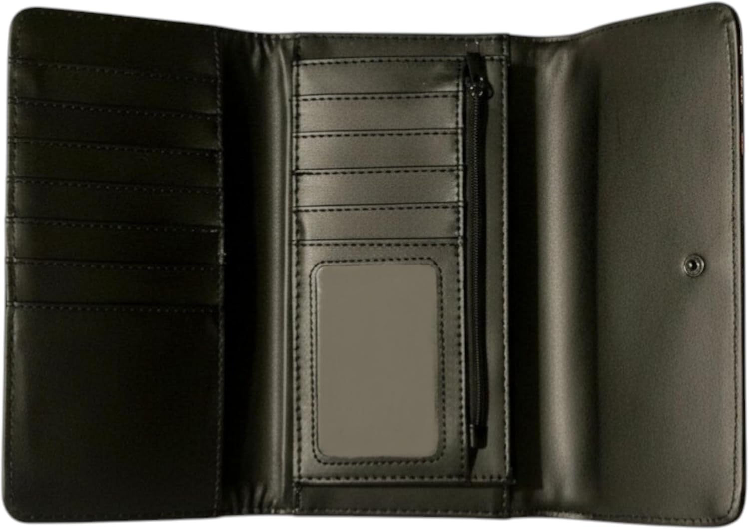 ED HARDY Women's Trifold Wallet with Multicompartment Storage EHW193 (Black Tattoo)