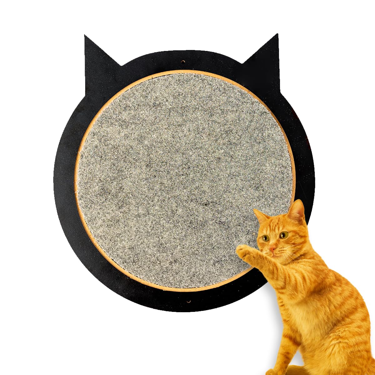 Arranhador para Gatos Estimulação Física e Mental Proteção de Móveis Instalação Fácil com Fita Dupla Face (Preto) - Preto