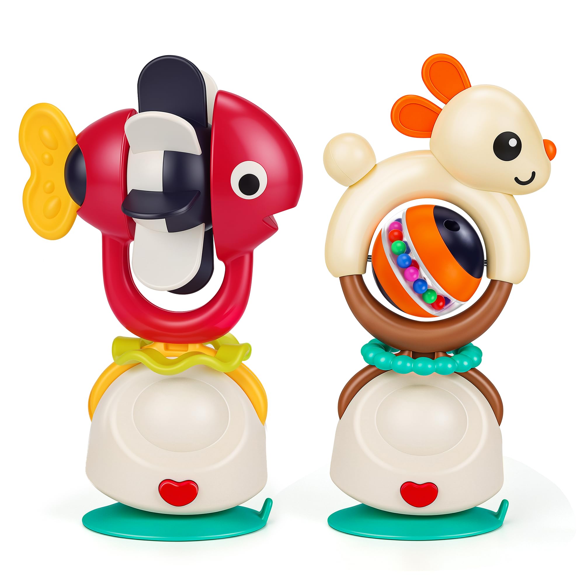 Suction Cup Toys for Babies: Tlater High Chair Toy Baby Rattle Toy Set
