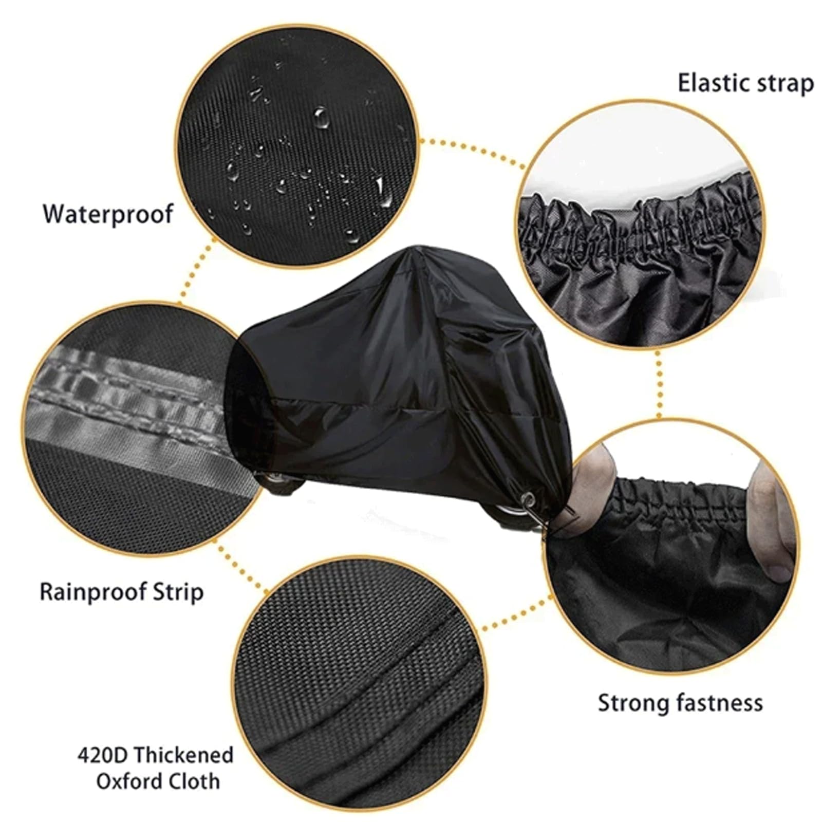Housse de vélo Housse de Protection pour vélo d'extérieur, imperméable, Anti-poussière et Anti-Soleil, pour Moto et Scooter Housses de vélo
