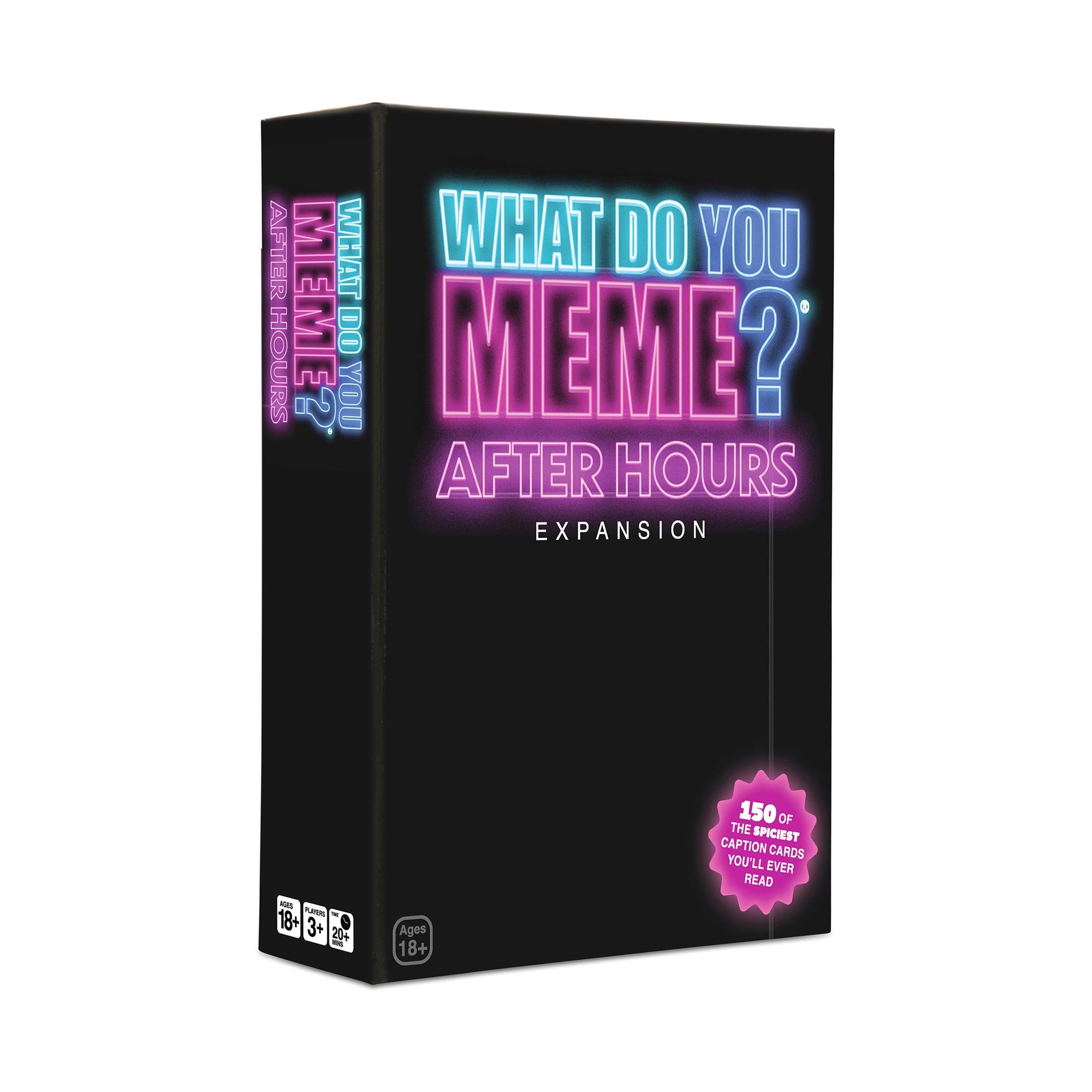 WHAT DO YOU MEME? After Hours by Relatable, The Explicit Expansion Pack for Game Night, Board Games, Adult Games, and Party Games, Includes 150 Caption Cards to Play with Full-Sized Game