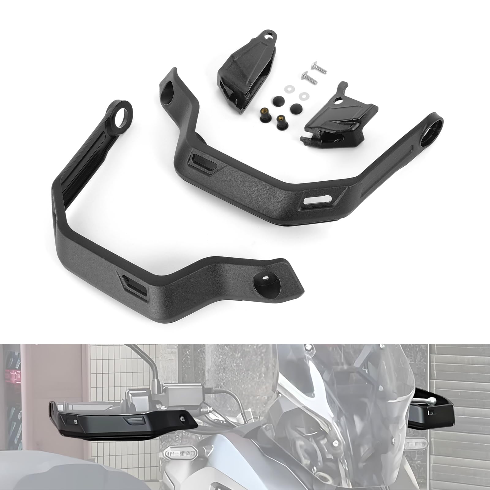 Paramani per moto Paramani in plastica ABS compatibili con Honda X-ADV 750 (2021-2025) CRF1100L Africa Twin/ADV (2020-2025) (Nero standard)
