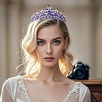 Vista 112 de Kamirola - Corona de reina y tiaras corona de princesa para mujeres y niñas, diademas de cristal para novia, princesa para bodas y fiestas (01)