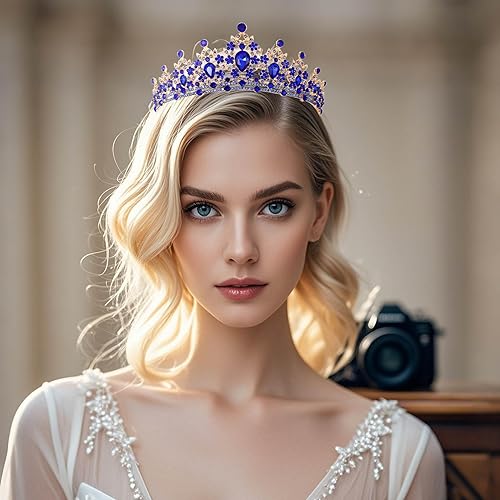 Miniatura 104 de Kamirola - Corona de reina y tiaras corona de princesa para mujeres y niñas, diademas de cristal para novia, princesa para bodas y fiestas (01)