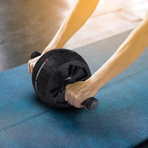 Miniatura 7 de NOLITOY Fitness Ab Roller Wheel with Knee Pad Core Trainer for Home Gym Exercise Equipment Smooth Forward Backward Movement for Abdominal Workout