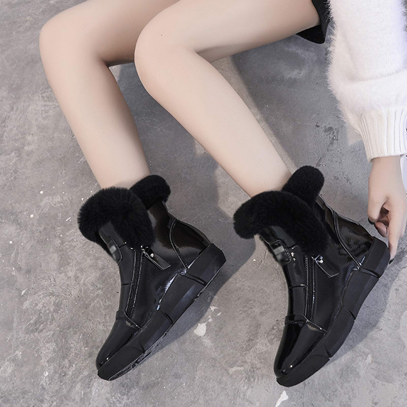 Womens Snow Boot Large Size Ankle Boots Winter Boots Suede