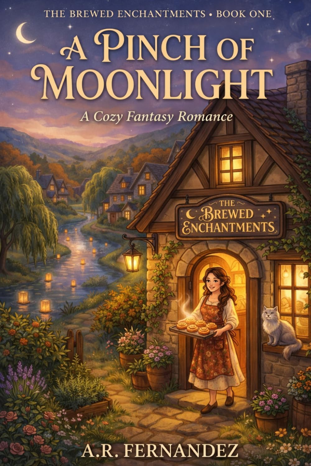 A Pinch of Moonlight: A Cozy Fantasy Romance (The Brewed Enchantments)