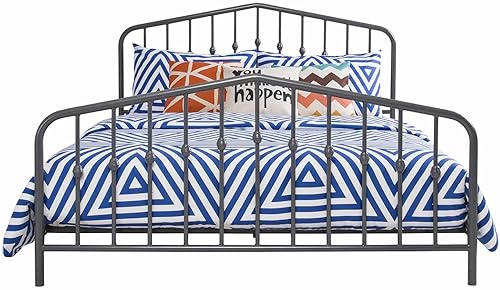 Miniatura 10 de Novogratz Bushwick - Cama de metal diseño moderno Metal gris