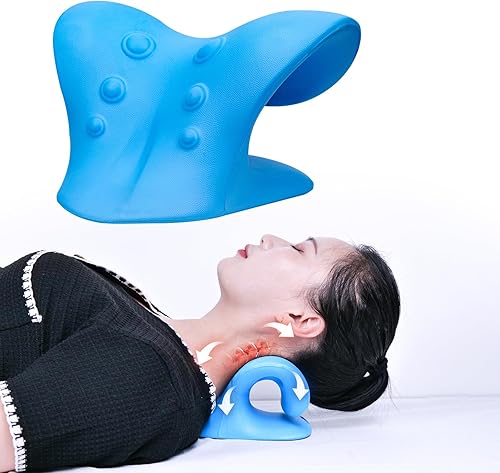 Estirador de cuello, relajante de cuello y hombro, dispositivo de tracción cervical para alivio del dolor de ATM, corrector de nube de cuello, disponible en Yaxa Venezuela