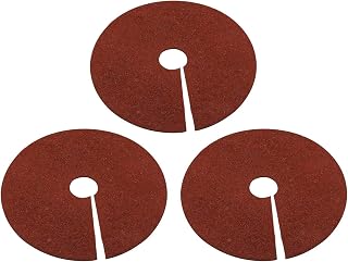 Fasmov 3-Pack 24" Heavy Duty Rubber Mulch Tree Rings - Weed Barrier Protector Mats for Lawn Mowers & Trimmers