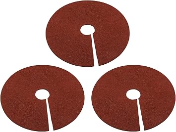 Fasmov 3 Pack Rubber Mulch Ring Tree Protector Mat Tree Protection Weed Mats, Heavy Duty Rubber, 24 inch