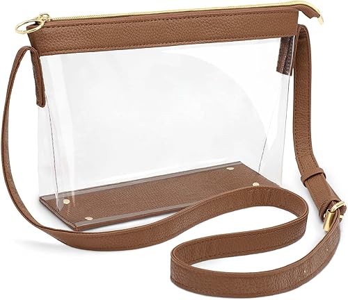 Bolso transparente para mujer, bolso transparente aprobado para estadios, bolsa cruzada transparente para deportes, estadio, concierto, fiesta, playa