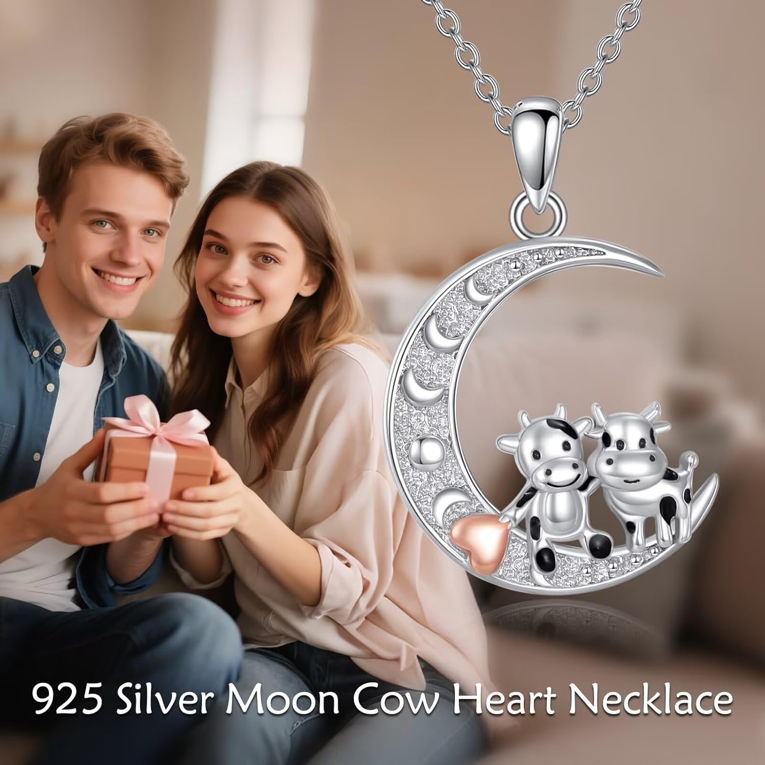 Cute Animal Gifts 925 Sterling Silver Heart Pendant Jewelry duck/chicken/hedgehog/horse/dog/lizard Necklace Cute Animal Pendant Jewelry for Women