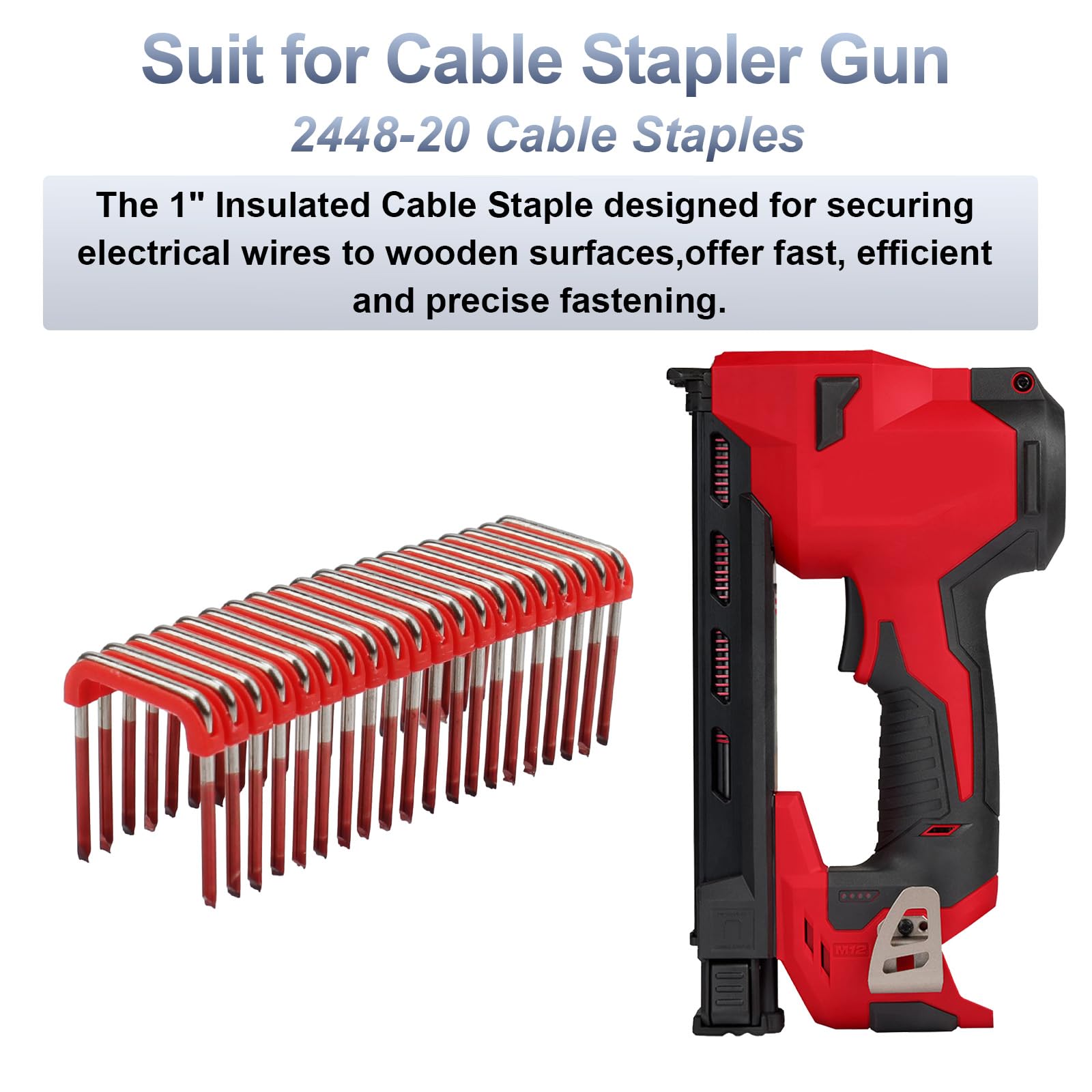1" Insulated Cable Staple MNM1-600 for 12 Cable Stapler Gun (2448-20) - for to Wood Surfaces — Amazon image 7