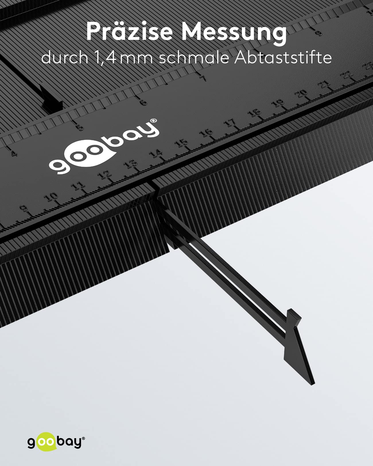 goobay 61668 Lot de 2 jauges de contour avec bloqueur Idéal pour les mesures de contour/de forme précises dans la fabrication/l'atelier ou les applications de loisirs/inoxydables/25 cm et 13 cm