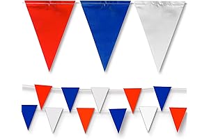 Red, White, and Blue Pennant Flag Banner | OSHA Rated for 500 Pounds