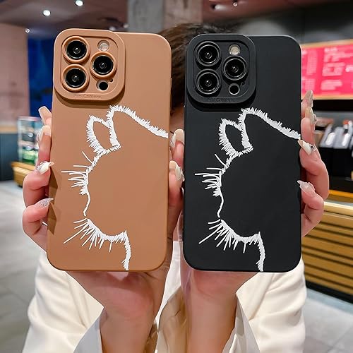 Miniatura 4 de VirgoCCY Funda de teléfono Kawaii para iPhone 14 Pro Max, bonito y divertido patrón estético de gato diseñado para mujeres y niñas, funda protectora