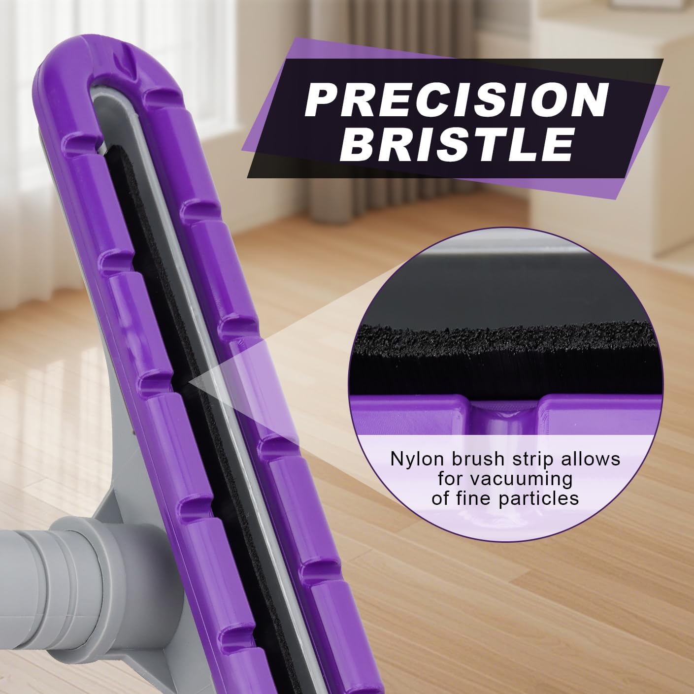 101446 EZ Glide Floor Tool for ProTeam Backpack Vacuums 10 QT & 6 QT and Hoover Commercial C2401 - 1.5″ Nut-Coupling Wand Fit — Multi-Surface Nylon Brush Head for Hard Floor & Low-Pile Carpe,14″ image 4