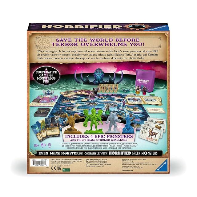 Foto 3 de 3 de Ravensburger Horrified World of Monsters Juego de Estrategia inmersivo para Adultos y niños a Partir de 10…