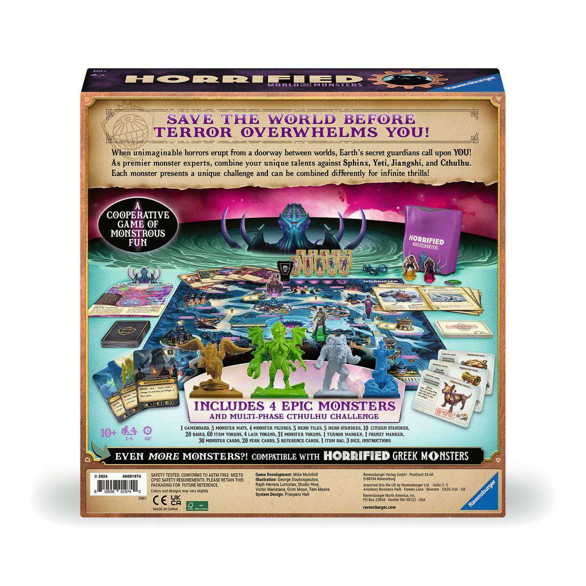 Ravensburger Horrified World of Monsters Jeu de stratégie immersif pour Adultes et Enfants à partir de 10 Ans - 2 à 5 Joueurs - 2024