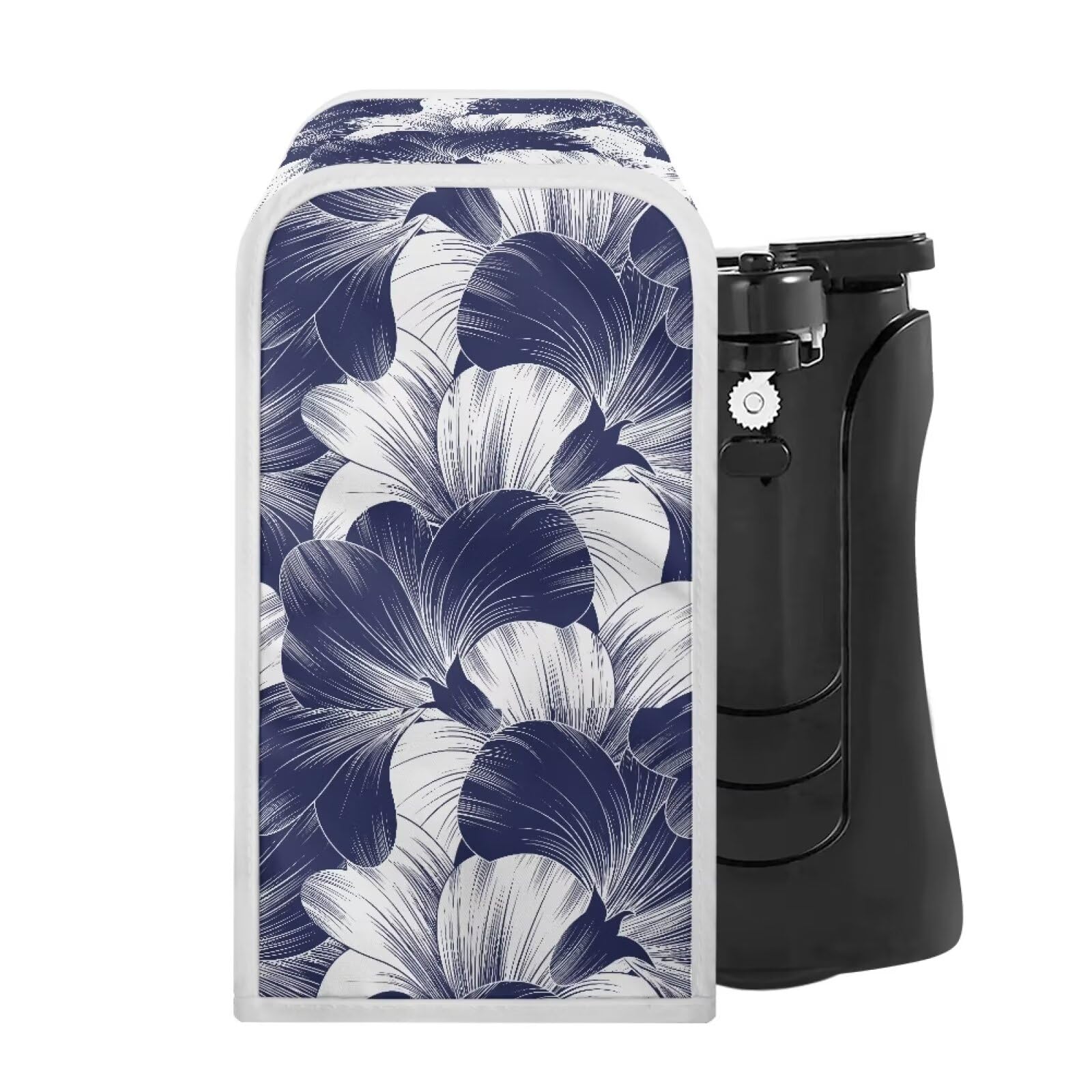 Wiryuouvt Dark Blue Flowers Dust Cover for Can Opener Can Opener Cover Small Appliance Covers Appliance Dust Covers Can Opener Cover Farmhouse Portable Kitchen Decor
