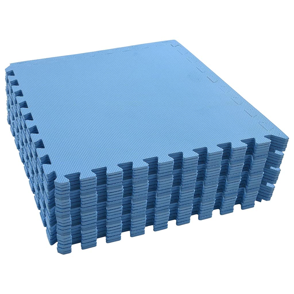 Alfombrillas de espuma EVA azul, antideslizantes, resistentes al agua, amortiguan las vibraciones para fitness en casa, deportes, patios de juegos, ciclismo interior, hogar, suelo y parquet