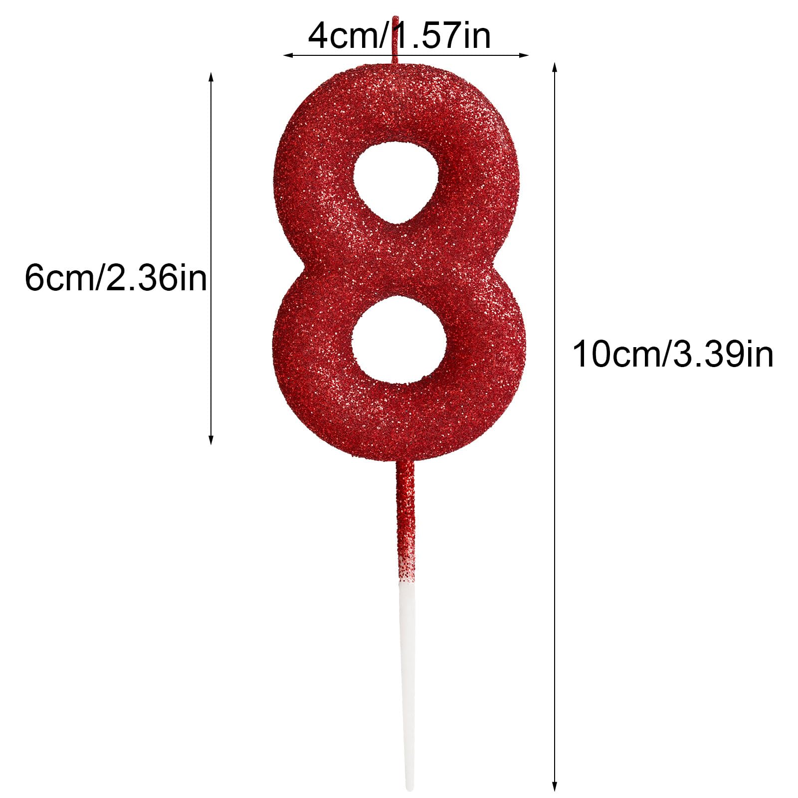 Amazon.com: 25th Glitter Birthday Candles, Red Birthday Number
