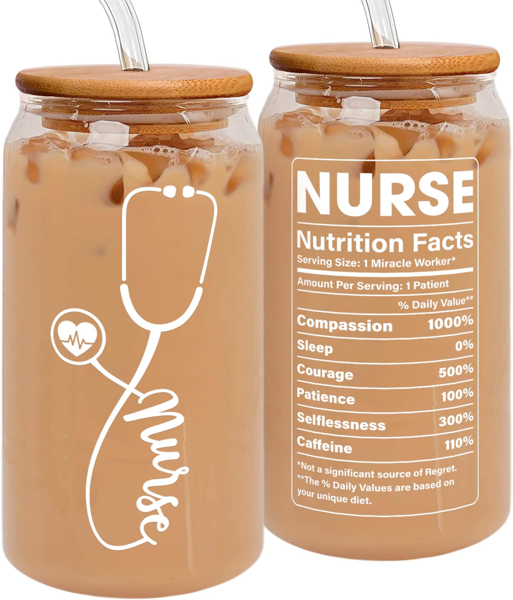 Nurse Gifts for Women - Nurses Week Gifts - Gift for Nurses - Nurse Rn Practitioner Gift for Women - Retirement, Birthday, Graduation, Christmas Appreciation Nursing Ideas - 16 Oz Can Glass