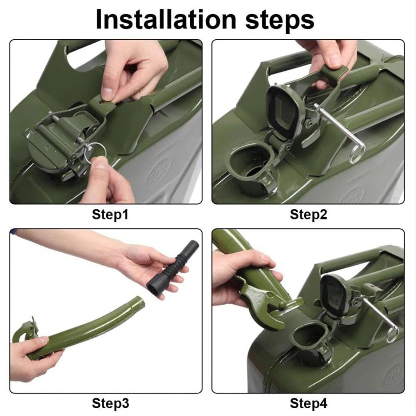 Metalen Jerrycan 10 liter groen Hünersdorff