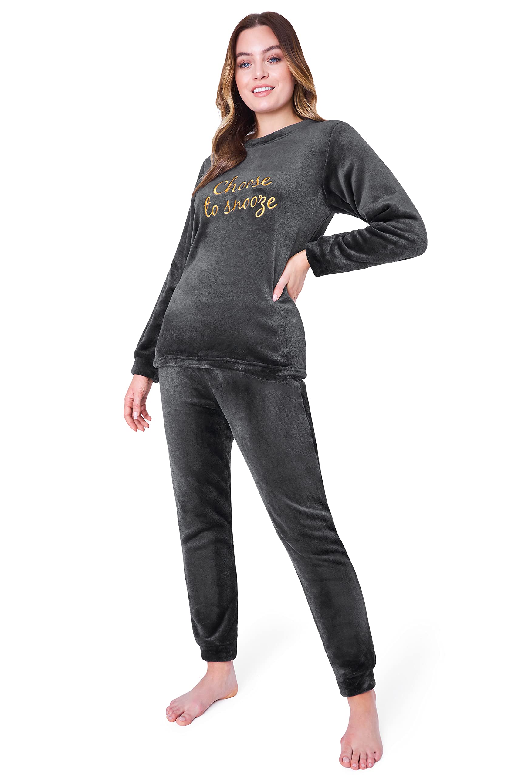 Citycomfort Women's Charcoal Super Soft Pyjama Set In | Size: Medium