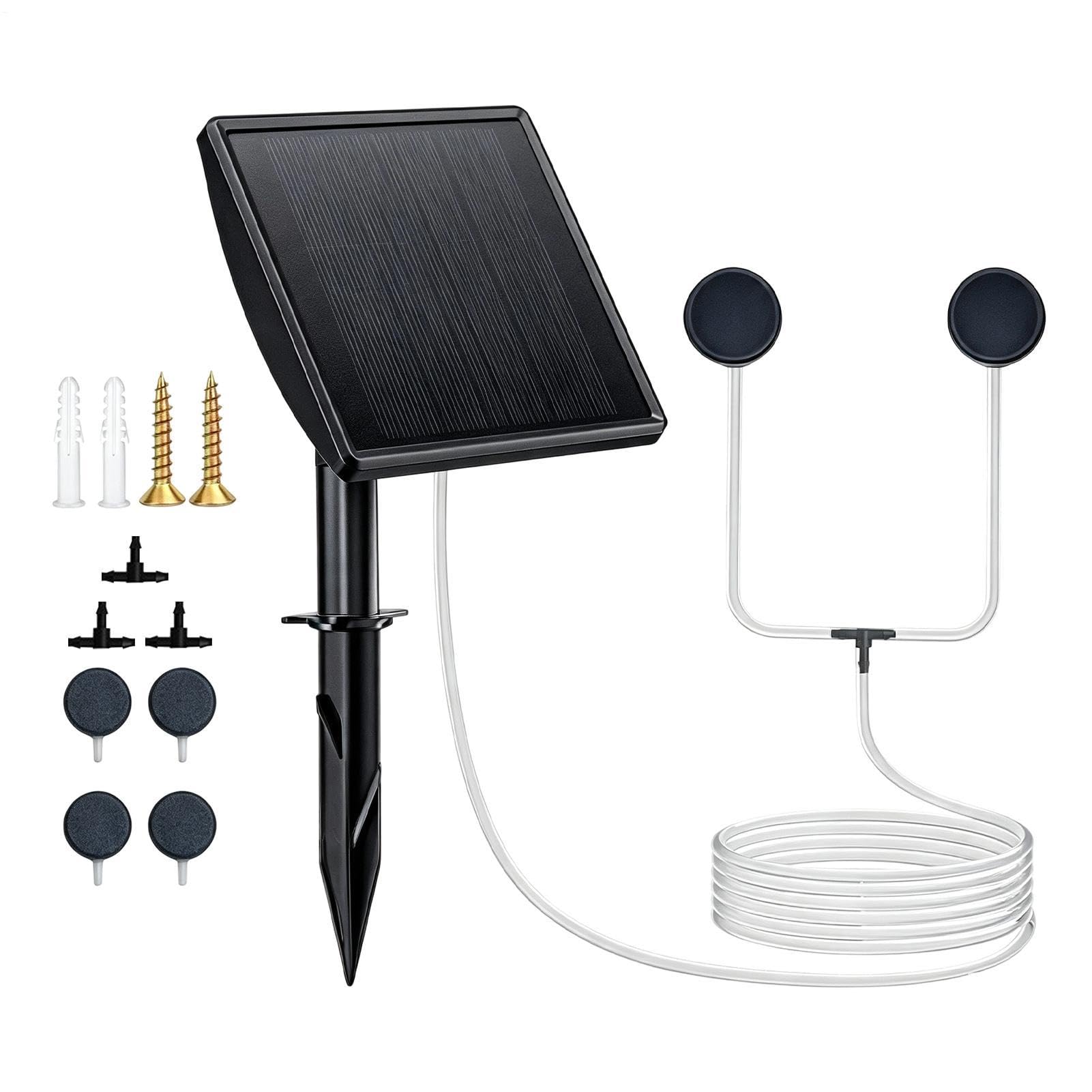 Pompe à air à énergie Solaire Oxygénateur d'aquarium Rechargeable | Aérateur de bassin Pour Aquariums, Pêche, Culture Et