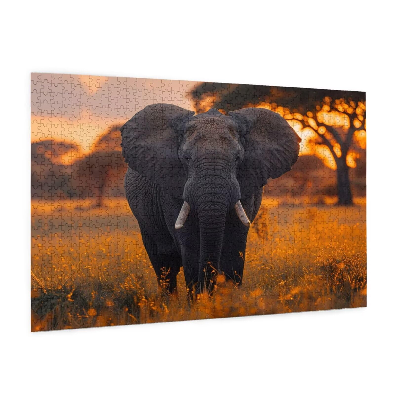 Puzzle Elefant Puzzle 3000 Teile Wiese Puzzles Erwachsene mit Geschenkbox, DIY Groß Holzpuzzle für Erwachsene, Geschicklichkeitsspiel für Die Ganze Familie Geschenke für Frauen 81 x 122 cm -1230y