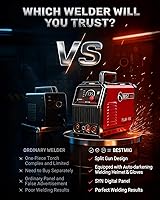 Vista 5 de BESTMIG 135A Soldador MIG - Soldador de núcleo de flujo 3 en 1, máquina de soldadura MIG/Lift TIG/Stick - Inversor IGBT portátil - 110 V con casco