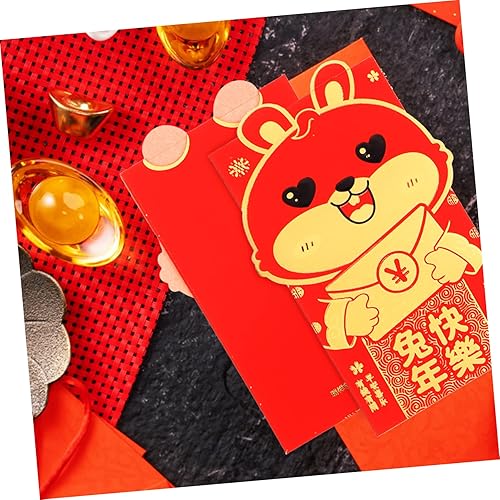 Miniatura 6 de ABOOFAN 72 Pcs zodiac rabbit year packet chinese red envelope kids paper cute rabbit red packets spring festival bag Lucky China rabbit red