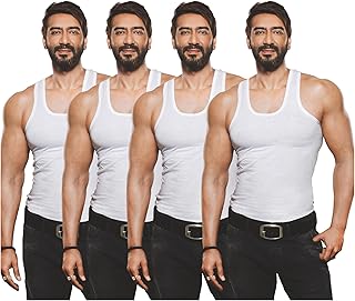 Amul Comfy Men’s Vest | 100% Cotton Single Jersey Fabric | U Neck Sleeveless Innerwear | Ultra Soft Hand Feel | Seamless B... Price In India