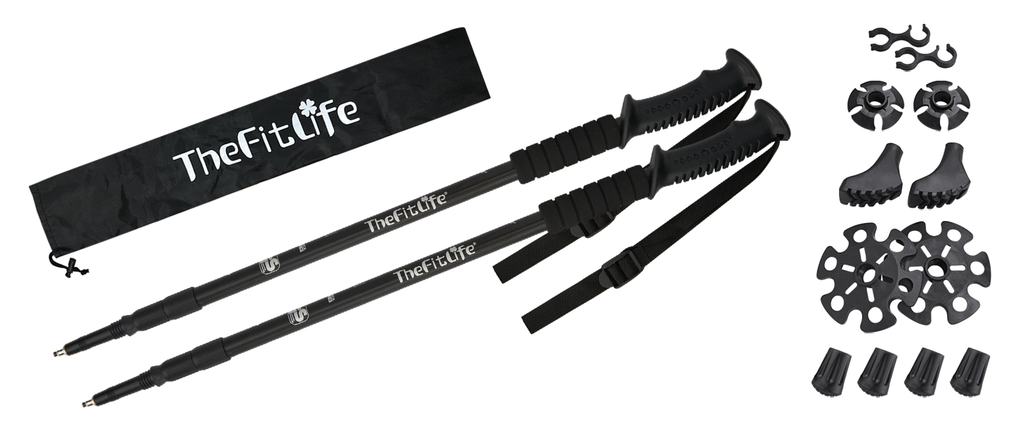 TheFitLife Trekking Poles for Hiking and Walking - Lightweight 7075 Al TheFitLife Trekking Poles for Hiking and Walking - Lightweight 7075 Al