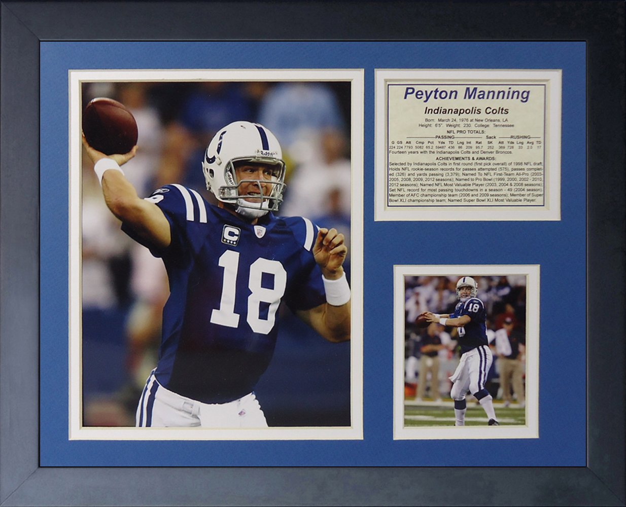 Legends Never Die "Peyton Manning Indianapolis Colts Home" Framed Photo Collage, 11 x 14-Inch