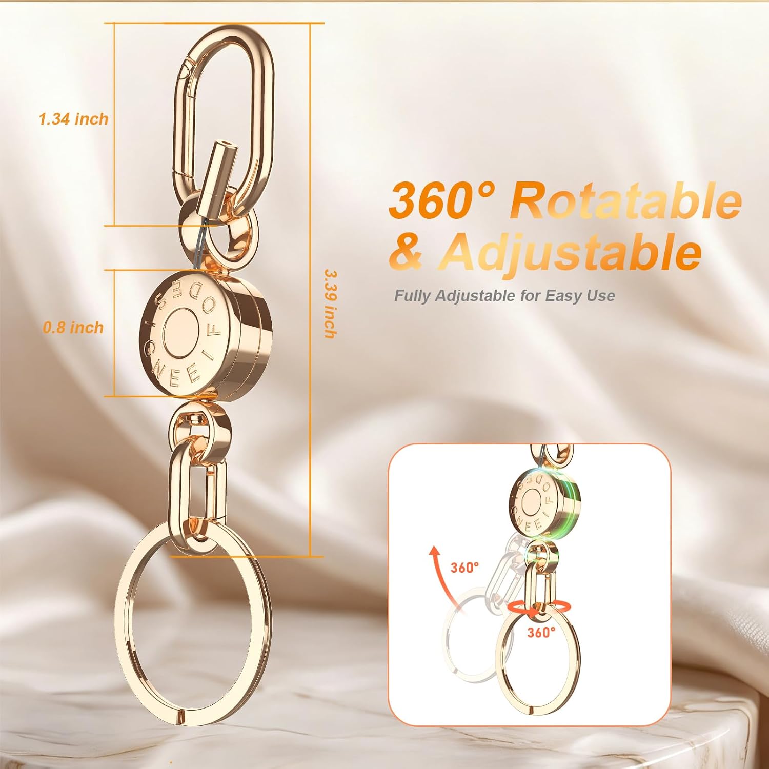 Quick Release Keychain,Compatible With Phone Buckle,Detachable Key Clip, Pull-Apart Key Rings for Men & Women,Travel Essential Accessories
