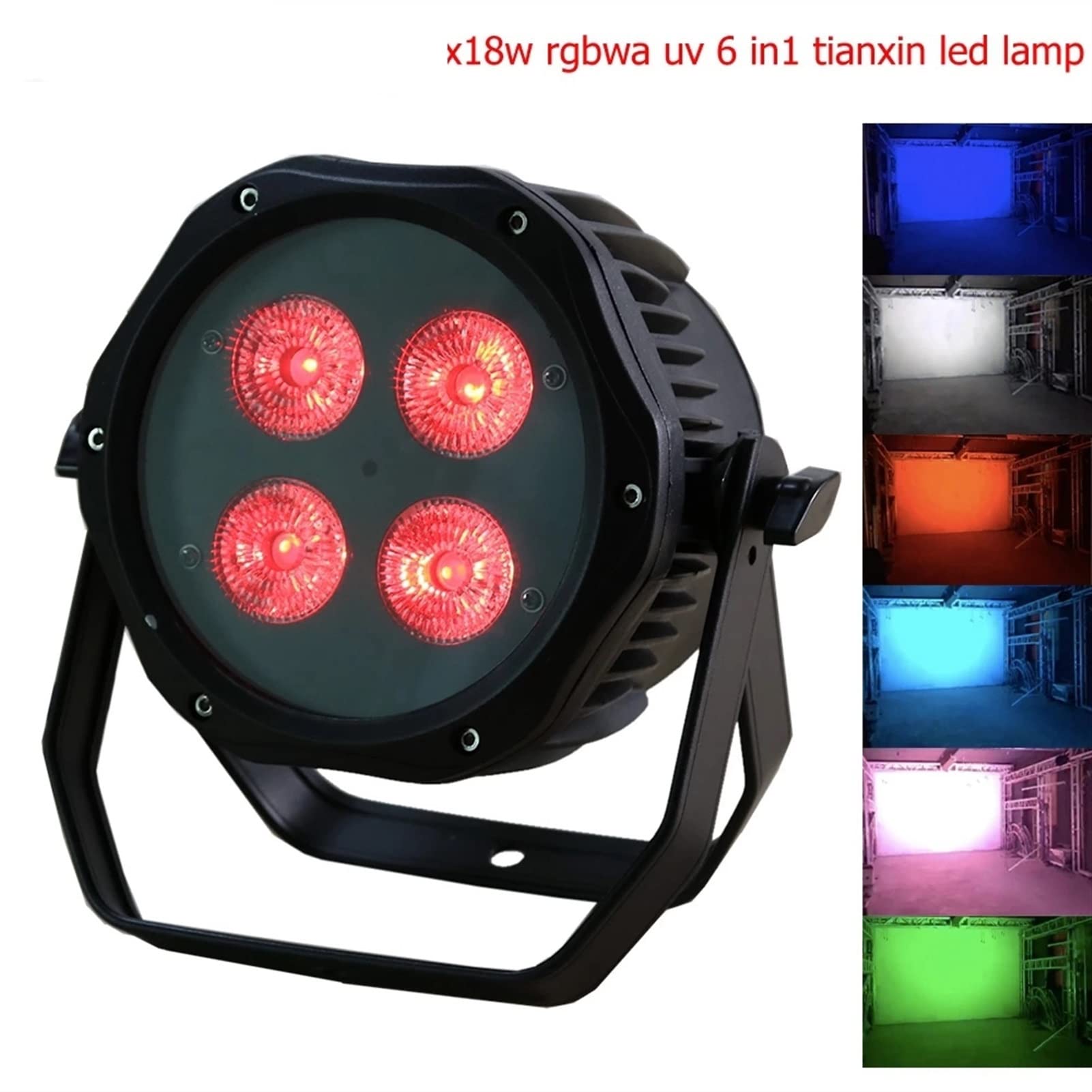 DJ-Licht für Partys, Outdoor Waterproof 4x18W 6in1 Tianxin Lamp Led Par Light IP65 Stage Light Led Par 64 Wedding Show Light(US plug)
