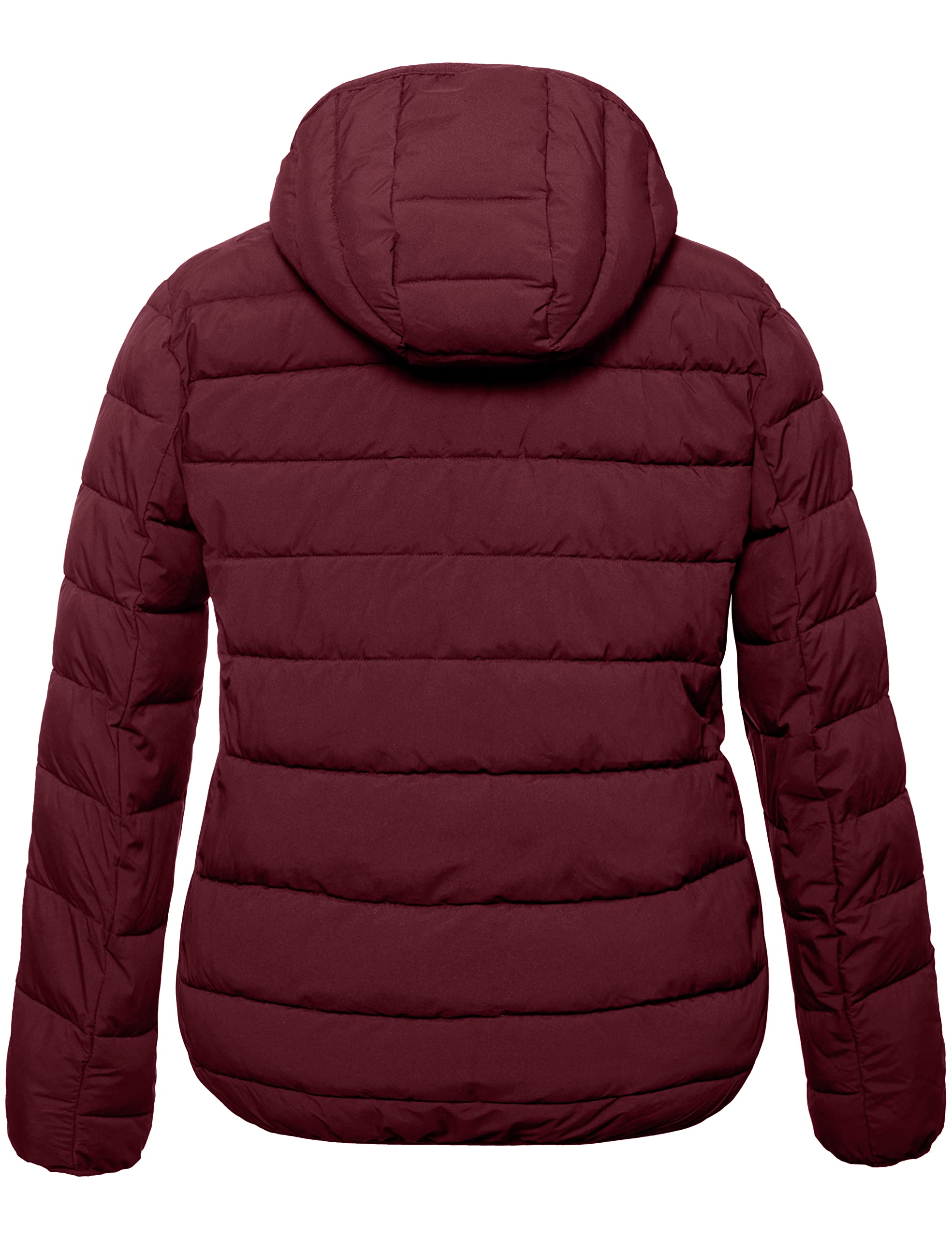 Wantdo Veste d'Hiver pour Femme Parka Chaude Doudoune Léger Manteau | Coupe Coupe-vent,Imperméable,Poignets Côtelés,Poches à Boutons-Pression,Taille Ajustable,Capuche Amovible,Plein air