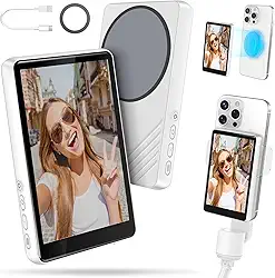 Tela do monitor de selfie iPhone, o mais novo monitor magnético da câmera para criador de conteúdo, influenciador, streaming ao vivo e TikTok, Snaplylens para iPhone Android Selfie Screen