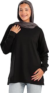 تيشرت عصري بتصميم بكتف منسدل من القطن للنساء كارينا