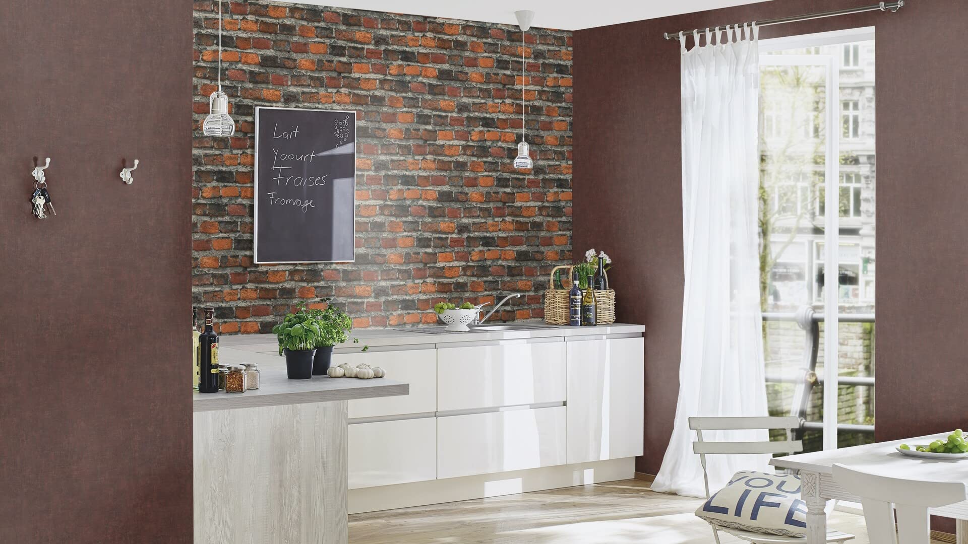 Rasch Behang 633559 - Unitbehang van vlies in geel uit de collectie Color your life - 10,05 m x 0,53 m (LxB