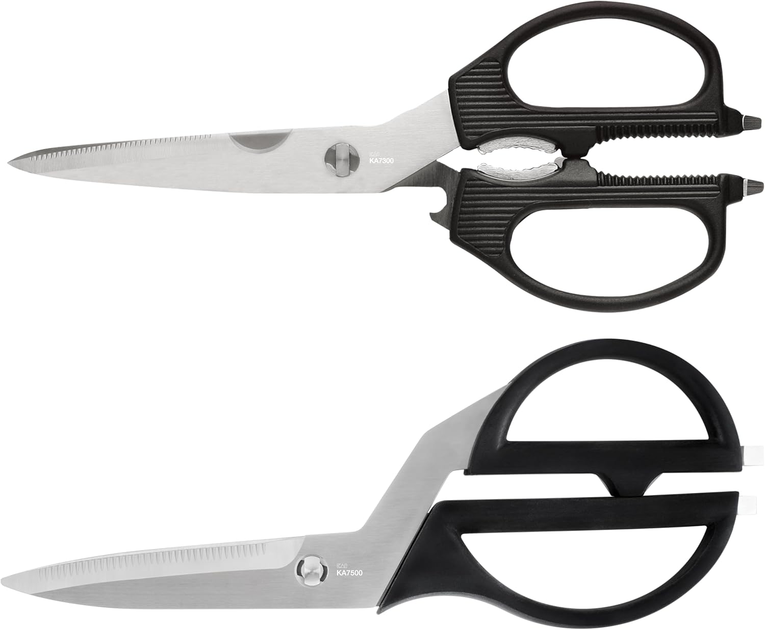 Kai 2-Piece Shear Set, Heavy Duty Cooking Scissors, Durable Japanese 420J2 Stainless Steel, Non-Slip Over-Mold Handle, Kitchen Shears Set for Professional and Home Chefs