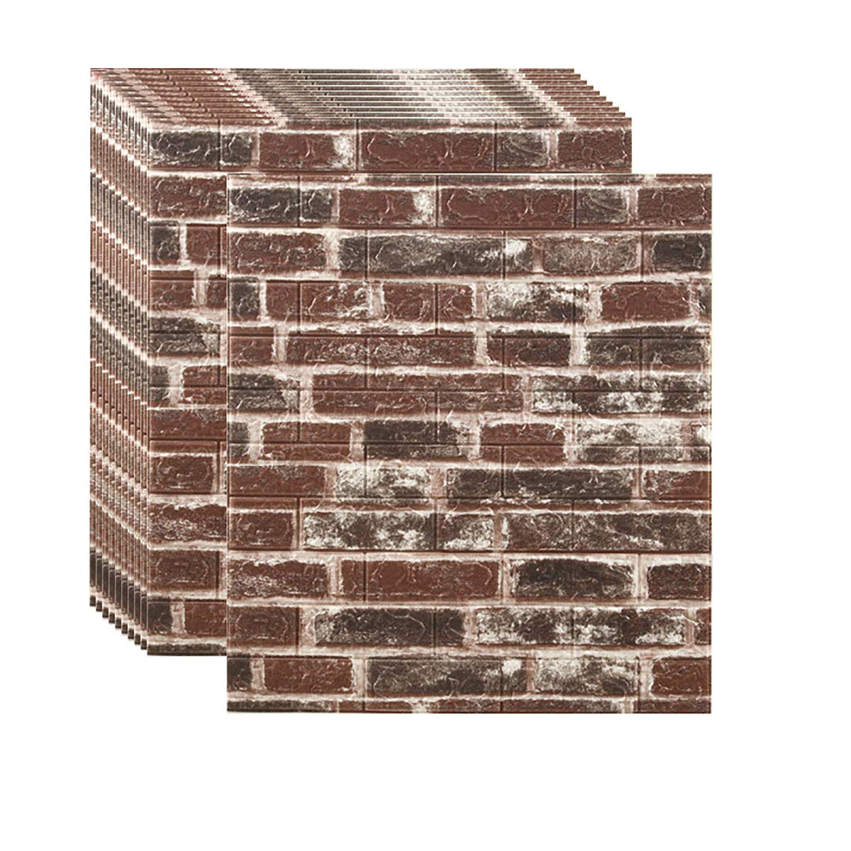 Papier peint brique 3D pour masquer les défauts des murs de TV sans faire de travaux