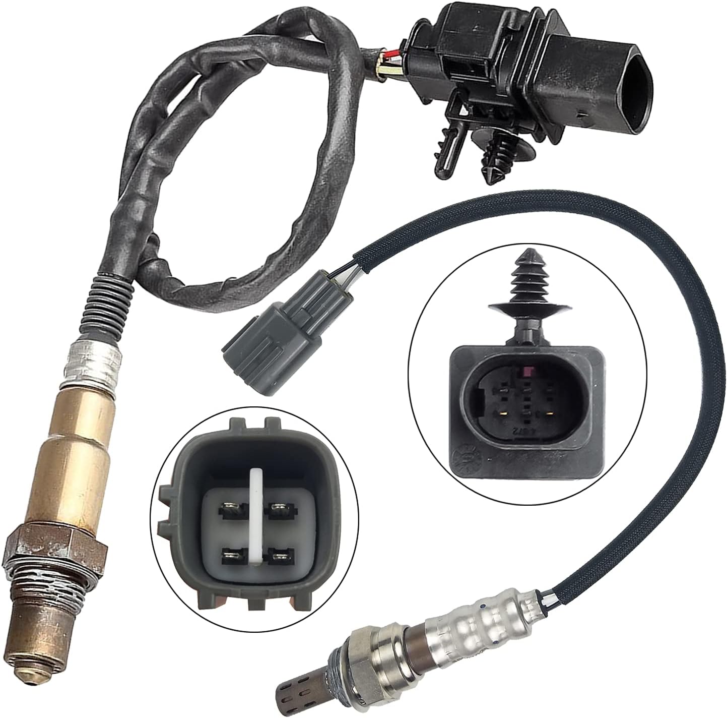 2Pcs O2 Oxygen Sensor Upstream And Downstream Replacement For Ford Fiesta 1.6L Non-Turbo 2014 234-5113 234-4555