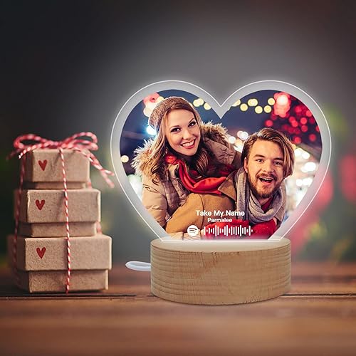 Miniatura 6 de ALBK Placa de cristal de Spotify personalizada, lámpara de fotos LED, álbum de música acrílica con código escaneable, pantalla de canción